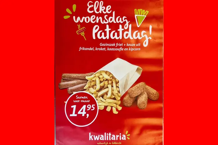 Elke woensdag Patatdag bij Kwalitaria Vondelstraat