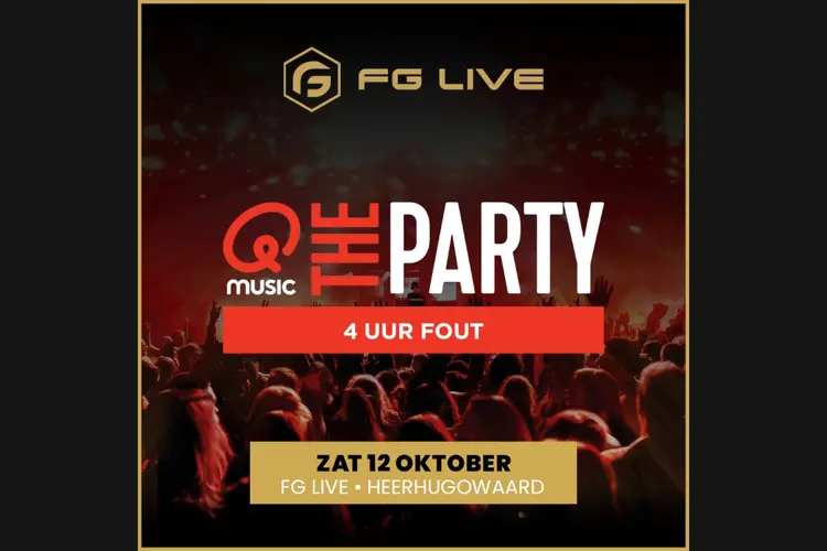 QMUSIC THE PARTY 4 UUR FOUT te gast bij FG Live