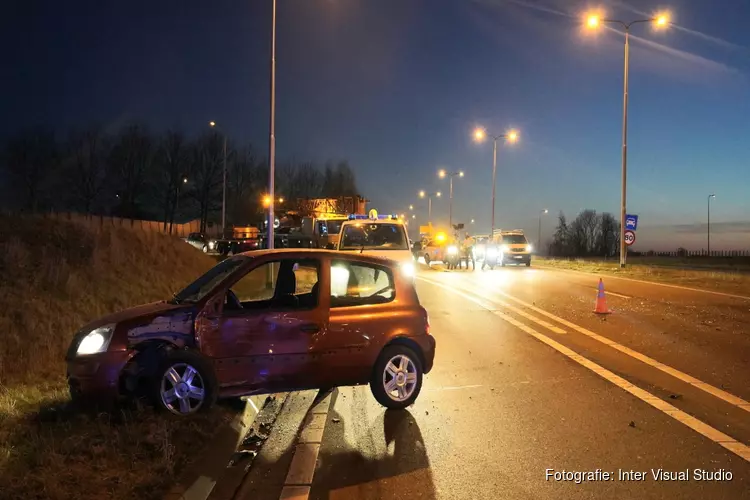 Veel schade bij ongeval N242