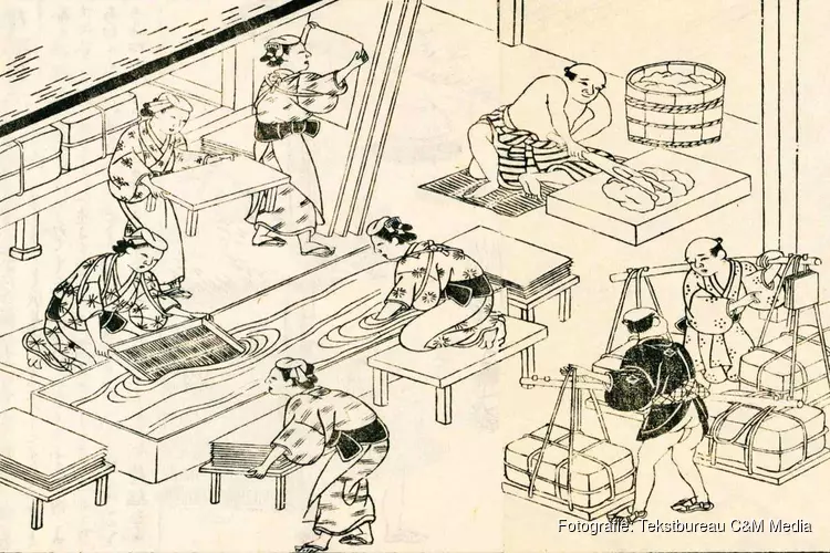 Workshop kaartje drukken op Japans papier in Museum Jan Boon